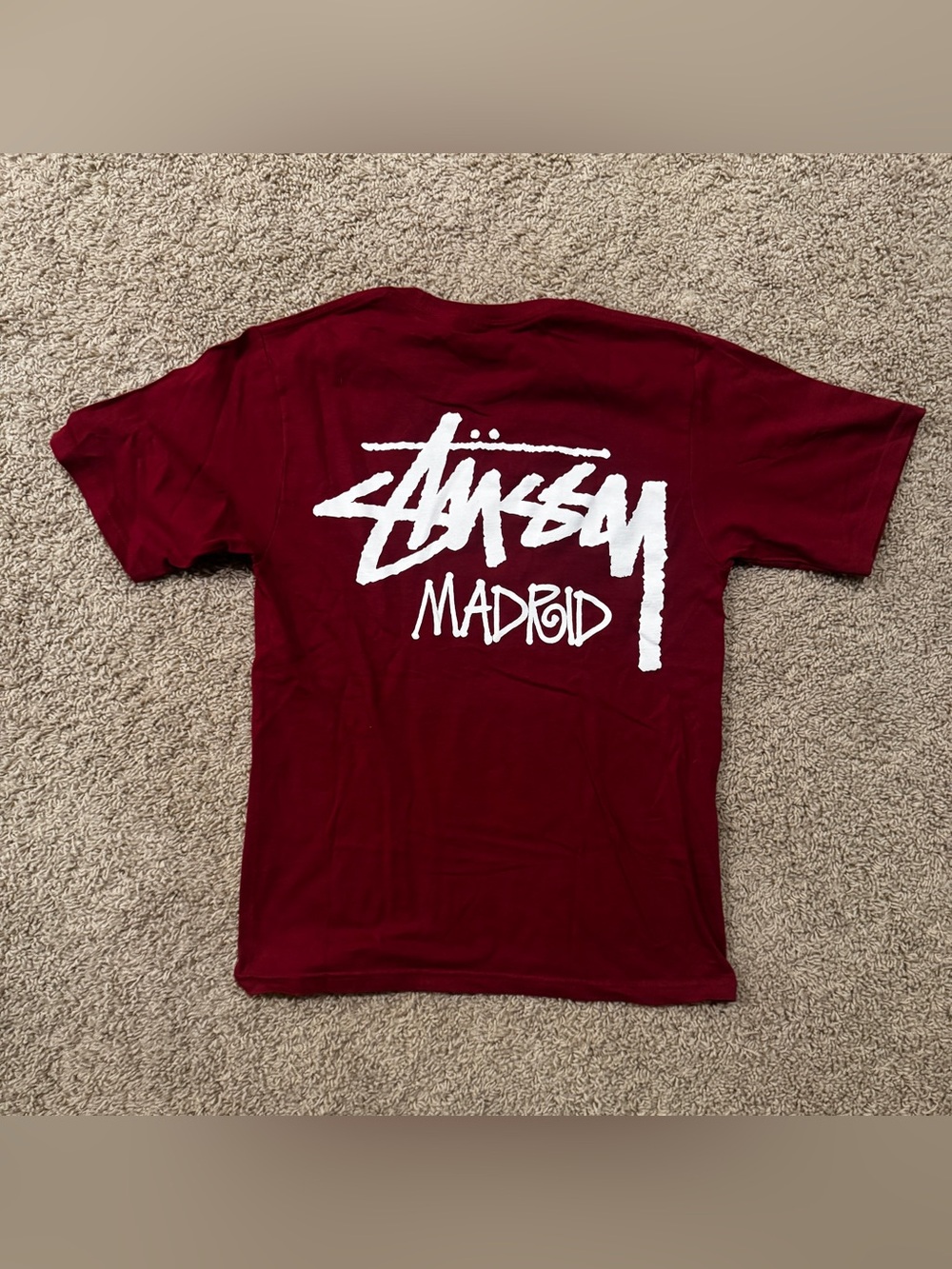 Stussy Madrid Chapter Tee - Burgundy